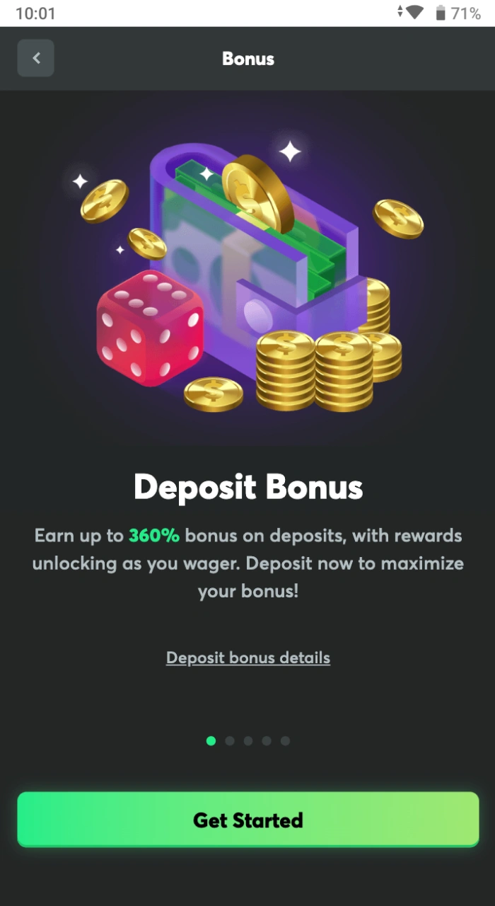 Bonus untuk pemain di kasino online BC Game.