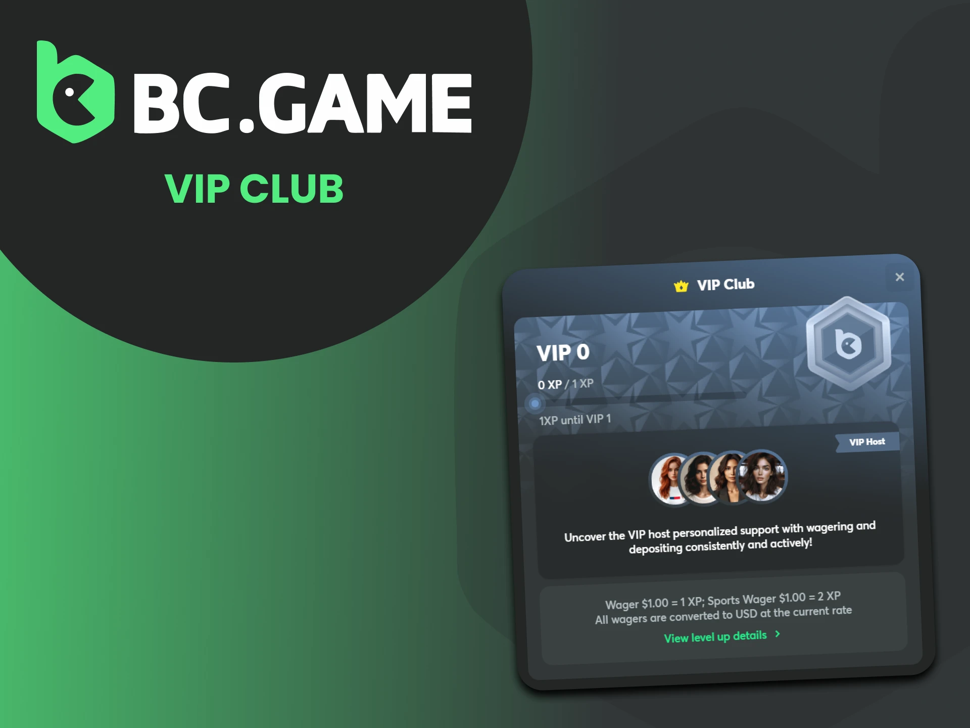 Klub VIP di platform BC Game untuk pelanggan baru dan pelanggan setia.