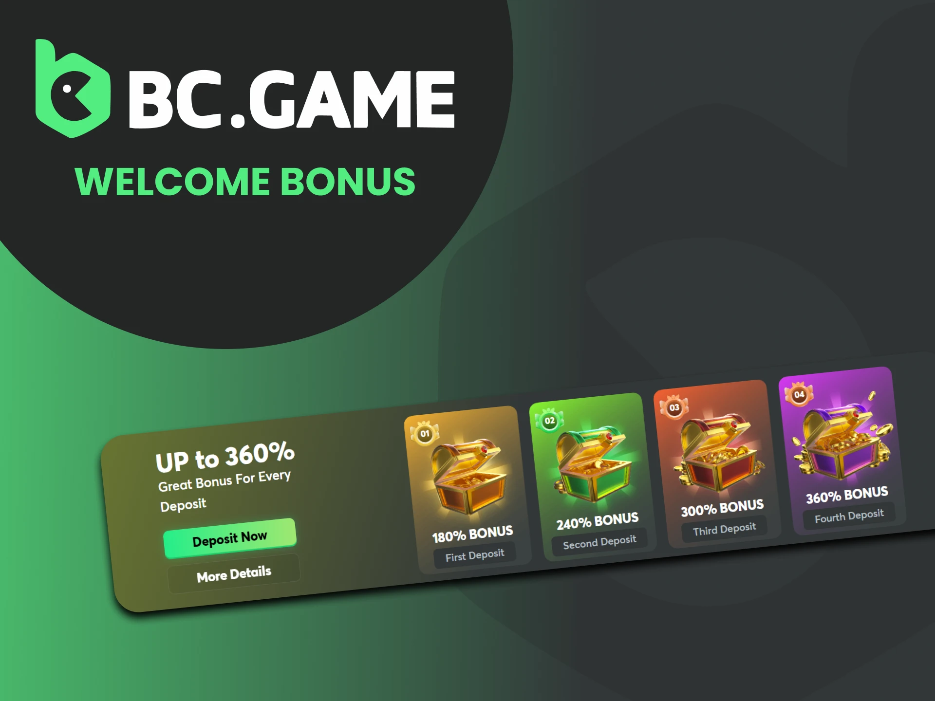 BC Game menawarkan bonus sambutan yang berbeda untuk pemain baru.