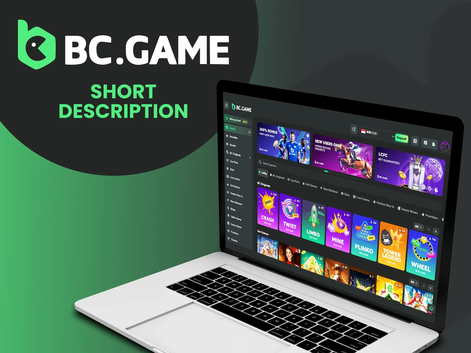 Beberapa informasi penting tentang kasino BC Game.