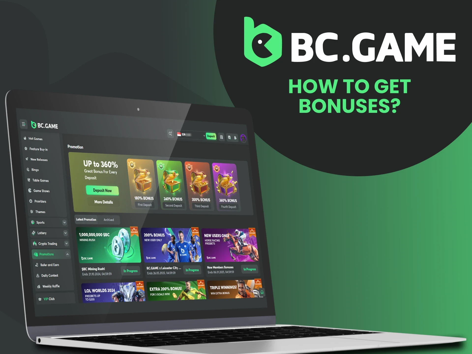 Bagaimana Anda bisa mendapatkan bonus yang berbeda di BC Game.