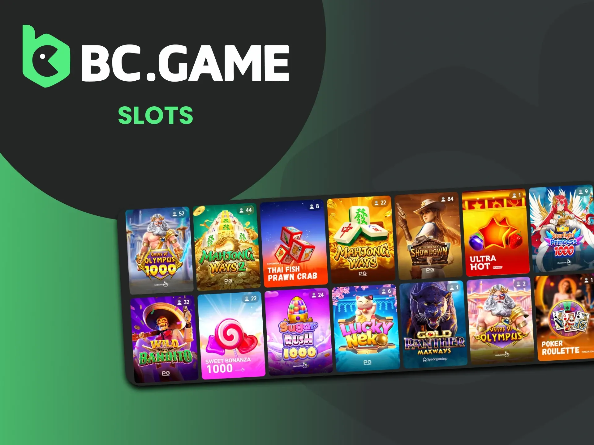 Slot adalah area permainan paling populer di kasino online BC Game.