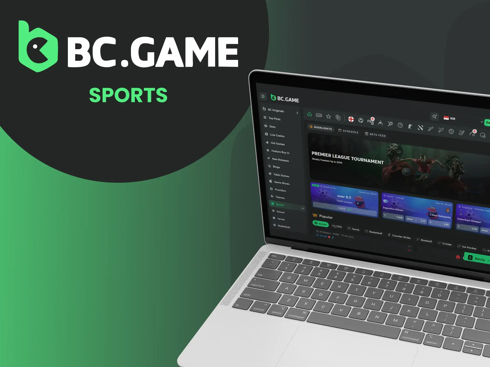 Bertaruh pada olahraga populer di Indonesia di platform taruhan kami, BC Game.
